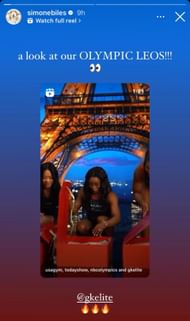 Simone Biles' reaction; Instagram - @simonebiles